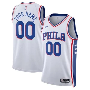 Accattivante Delizioso Philadelphia 76ers Nike Unisex 2022/23 Swingman Custom Jersey White Association Edition