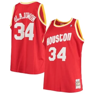 Accattivante Hakeem Olajuwon Houston Rockets 1993/94 Big & Tall Hardwood Classics Swingman Jersey Red