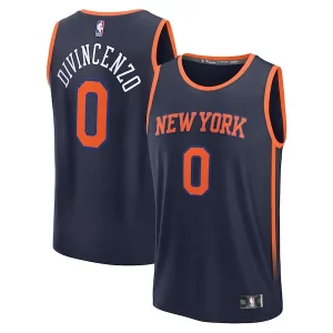 Accattivante Incantevole Delizioso Donte DiVincenzo New York Knicks Fast Break Replica Player Jersey Statement Edition Navy