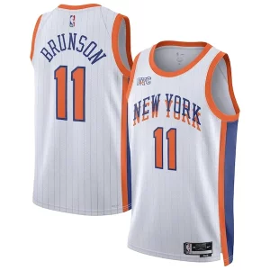 Accattivante Jalen Brunson New York Knicks Nike Unisex 2024/25 Swingman Player Jersey City Edition White