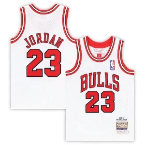 Accattivante Magnifico Michael Jordan Chicago Bulls Toddler 1997/98 Hardwood Classics Authentic Jersey White/Black/Red