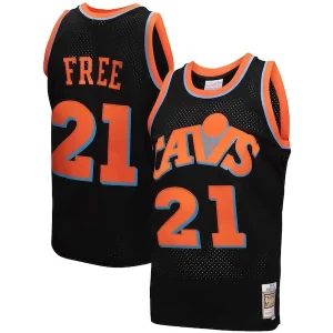 Accattivante Meraviglioso Gorgeous Cleveland Cavaliers 1984 85 Hardwood Classics World B. Free Reload 3.0 Swingman Jersey Black