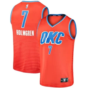 Accattivante Pratico Delizioso Chet Holmgren Oklahoma City Thunder Fast Break Replica Player Jersey Statement Edition Orange