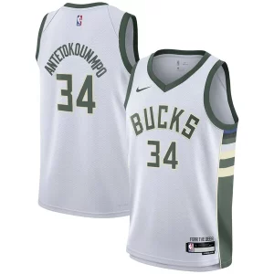 Accattivante Prestigioso Giannis Antetokounmpo Milwaukee Bucks Nike Youth Swingman Jersey Association Edition White