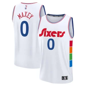 Fascinante Elegante Tyrese Maxey Philadelphia 76ers 2024/25 Fast Break Player Jersey City Edition White