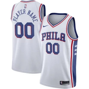 Accattivante Robusto Pratico Philadelphia 76ers Nike 2020/21 Swingman Custom Jersey Association Edition White