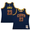 Accattivante Splendido LeBron James Cleveland Cavaliers 2015/16 Hardwood Classics Swingman Jersey Navy