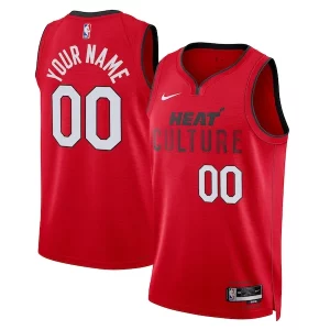 Accattivante Versatile Attraente Miami Heat Nike Unisex 2024/25 Custom Swingman Jersey City Edition Red