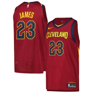 Accattivante Versatile LeBron James Cleveland Cavaliers Nike Authentic Player Jersey Icon Edition Wine