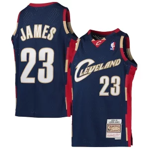 Accattivante Versatile LeBron James Cleveland Cavaliers Youth 2008 09 Hardwood Classics Swingman Jersey Navy
