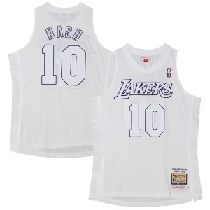 Accattivante Versatile Steve Nash Los Angeles Lakers 2012 Authentic Player Jersey White