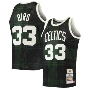 Attraente Bellissimo Larry Bird Boston Celtics 1985/86 Hardwood Classics Uninterrupted Swingman Jersey Black