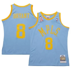 Attraente Bellissimo Men's Los Angeles Lakers Kobe Bryant Powder Blue 2001/02 Hardwood Classics Authentic Player Jersey
