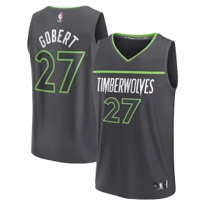Attraente Duraturo Moderno Rudy Gobert Minnesota Timberwolves Fast Break Replica Player Jersey Statement Edition Black