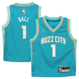Attraente LaMelo Ball Charlotte Hornets Jordan Brand Preschool 2023/24 Swingman Replica Jersey City Edition Teal