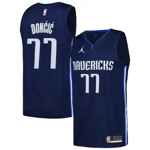 Attraente Luka Dončić Dallas Mavericks Jordan Brand Swingman Player Jersey Statement Edition Navy
