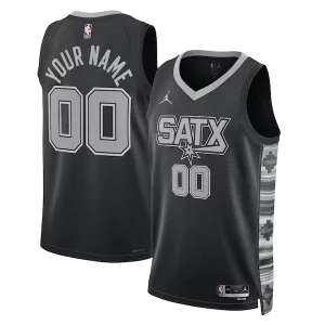 Attraente Ottimo San Antonio Spurs Jordan Brand Unisex 2022/23 Swingman Custom Jersey Statement Edition Black