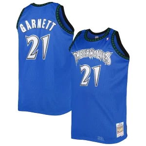 Attraente Resistente Kevin Garnett Minnesota Timberwolves Big & Tall Hardwood Classics 2003/04 Swingman Jersey Blue