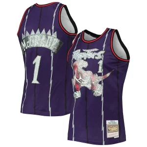 Attraente Resistente Tracy McGrady Toronto Raptors 1998/99 Hardwood Classics NBA 75th Anniversary Diamond Swingman Jersey Purple