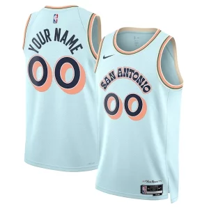 Attraente San Antonio Spurs Nike Unisex 2024/25 Custom Swingman Jersey City Edition Light Blue