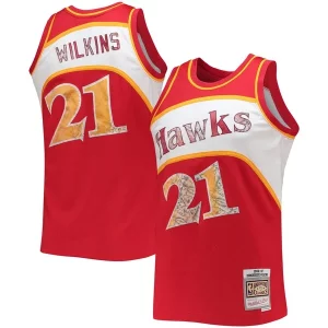 Attraente Stupendo Dominique Wilkins Atlanta Hawks 1986/87 Hardwood Classics NBA 75th Anniversary Diamond Swingman Jersey Red