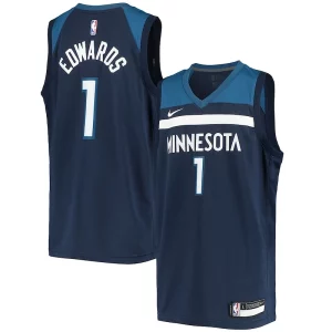 Bellissimo Anthony Edwards Minnesota Timberwolves Nike Youth 2020/21 Swingman Jersey Icon Edition Navy