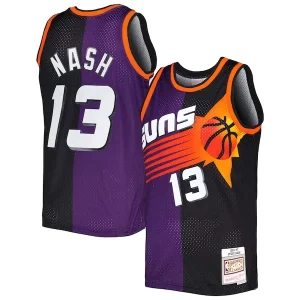 Bellissimo Attraente Comodo Steve Nash Phoenix Suns Hardwood Classics 1996/97 Split Swingman Jersey Purple/Black