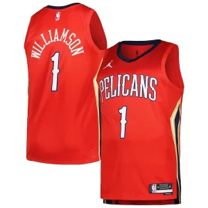 Bellissimo Classico Elegante Zion Williamson New Orleans Pelicans Jordan Brand Swingman Player Jersey Statement Edition Red