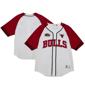 Bellissimo Cool Chicago Bulls Practice Day Baseball Jersey White