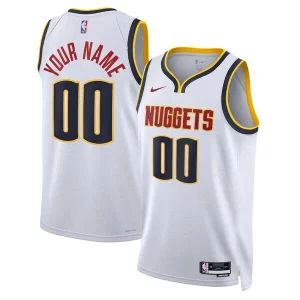Bellissimo Denver Nuggets Nike Unisex Swingman Custom Jersey White Association Edition