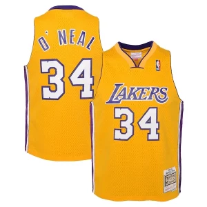 Bellissimo Elegante Incantevole Shaquille O'Neal Los Angeles Lakers Youth 1999/00 Hardwood Classics Swingman Jersey Gold