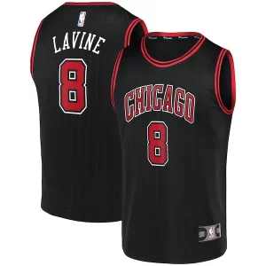 Bellissimo Gorgeous Zach LaVine Chicago Bulls Fast Break Team Replica Jersey Black Statement Edition