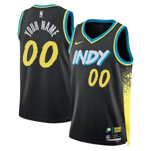 Bellissimo Indiana Pacers Nike Unisex 2023/24 Custom Swingman Jersey Black City Edition