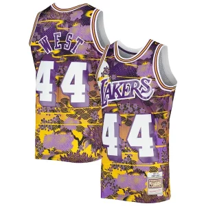 Bellissimo Jerry West Los Angeles Lakers 1971/72 Hardwood Classics Lunar New Year Swingman Jersey Purple