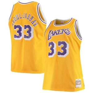 Bellissimo Kareem Abdul Jabbar Los Angeles Lakers 1984/85 Big & Tall Hardwood Classics Swingman Jersey Gold