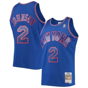 Bellissimo Larry Johnson New York Knicks 1996/97 Hardwood Classics Swingman Jersey Blue