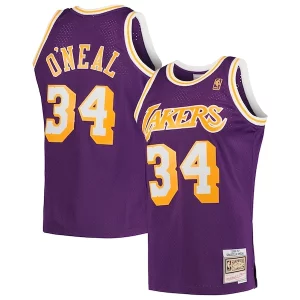 Bellissimo Moderno Shaquille O'Neal Los Angeles Lakers Hardwood Classics Swingman Jersey Purple/Royal/Gold