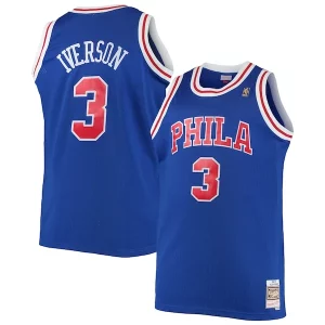 Bellissimo Resistente Allen Iverson Philadelphia 76ers 1996/97 Big & Tall Hardwood Classics Swingman Jersey Royal/Black/Red/White