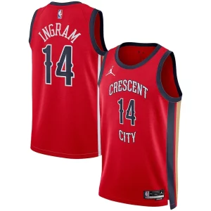 Gorgeous Carino Splendido Brandon Ingram New Orleans Pelicans Jordan Brand Unisex Swingman Jersey Statement Edition Red