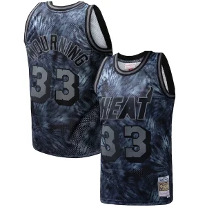 Carino Bellissimo Magnifico Alonzo Mourning Miami Heat Hardwood Classics 1996/97 Tie Dye Swingman Jersey Black