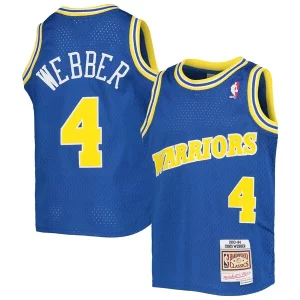 Carino Chris Webber Golden State Warriors Youth 1993/94 Hardwood Classics Swingman Jersey Royal