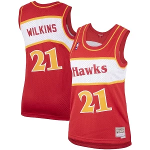Carino Dominique Wilkins Atlanta Hawks Women's Hardwood Classics Swingman Jersey Red
