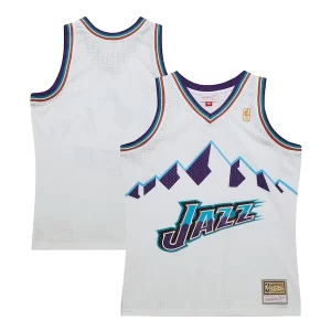 Carino Eccezionale Duraturo Utah Jazz 1996 97 Hardwood Classics Swingman Jersey White