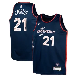 Carino Joel Embiid Philadelphia 76ers Nike Youth Swingman Replica Jersey City Edition Navy