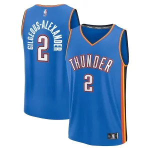 Carino Pratico Bellissimo Shai Gilgeous Alexander Oklahoma City Thunder Fast Break Replica Player Jersey Icon Edition Blue