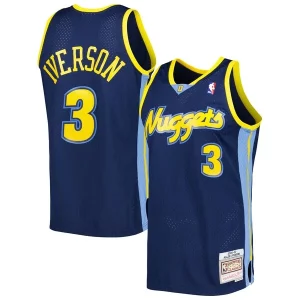 Classico Allen Iverson Denver Nuggets Hardwood Classics Swingman Jersey Navy