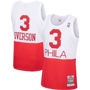 Classico Allen Iverson Philadelphia 76ers 2003/04 Hardwood Classics Authentic Jersey White/Black/Red