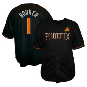Classico Devin Booker Phoenix Suns Profile Big & Tall Name & Number Button Up Jersey Black