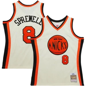 Classico Moderno Latrell Sprewell New York Knicks Chainstitch Swingman Jersey Cream