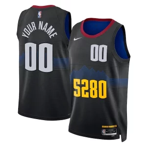 Comodo Moderno Denver Nuggets Nike Unisex 2023/24 Custom Swingman Jersey Black City Edition